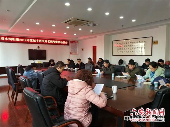 六安市清水河街道召开2019年度全街城乡居民养老保险缴费动员会